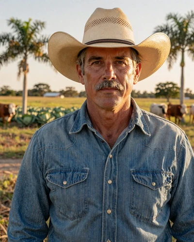 Portrait of Ray, a 62-year-old farmer from Arcadia, FL