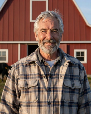 Portrait of Samuel, a 61-year-old farmer from Sioux Center, IA