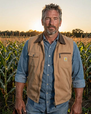 Portrait of Dwayne, a 59-year-old farmer from Bucyrus, OH