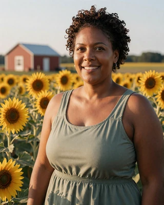 Portrait of Hannah, a 45-year-old farmer from Bowling Green, KY