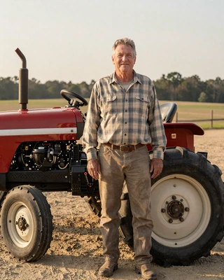 Portrait of Ron, a 62-year-old farmer from Fort Payne, AL