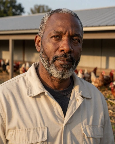 Portrait of Marcus, a 56-year-old farmer from Goldsboro, NC