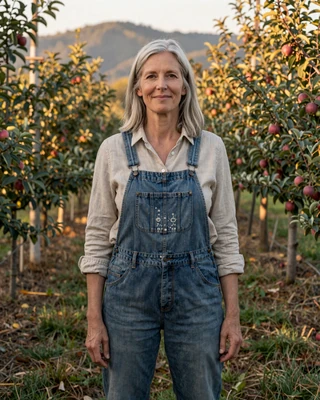 Portrait of June, a 54-year-old farmer from Hendersonville, NC