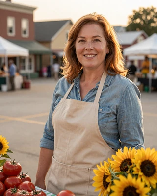 Portrait of Beth, a 55-year-old farmer from Mankato, MN