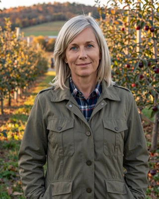 Portrait of Linda, a 56-year-old farmer from La Crosse, WI