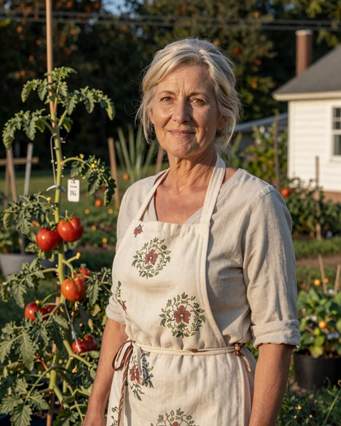 Portrait of Linda, a 61-year-old farmer from Asheville, North Carolina