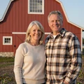 Golden-hour photo of Janet & Paul