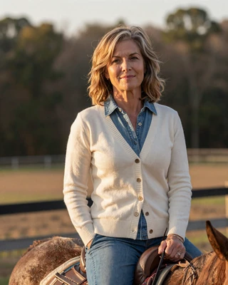 Portrait of Meredith, a 55-year-old farmer from Auburn, AL