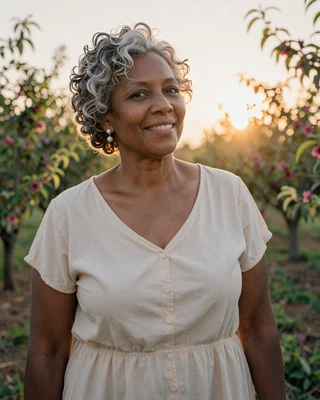 Portrait of Patricia, a 58-year-old farmer from Macon, GA