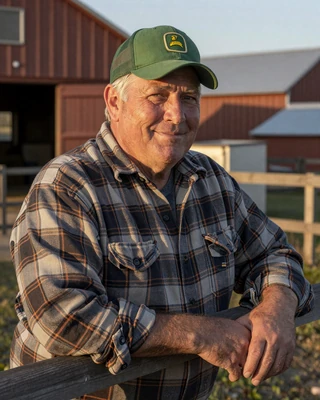 Portrait of Glenn, a 62-year-old farmer from Wilmington, OH