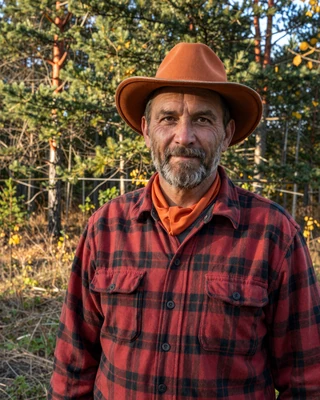 Portrait of Randy, a 64-year-old farmer from Wausau, WI