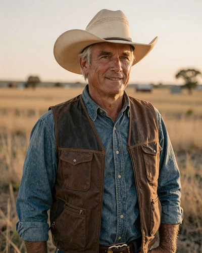 Portrait of Dwayne, a 60-year-old farmer from Emporia, KS