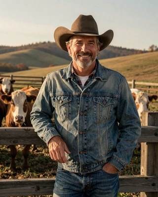 Portrait of Wade, a 56-year-old farmer from Bowling Green, KY
