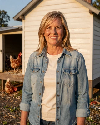 Portrait of Darla, a 52-year-old farmer from Cullman, AL