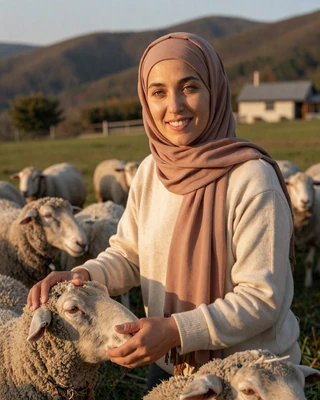 Portrait of Noor, a 44-year-old farmer from Johnson City, TN