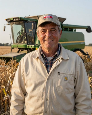 Portrait of Dale, a 58-year-old farmer from Rochester, MN