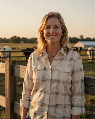 Portrait of Janet, a 54-year-old farmer from Sedalia, MO