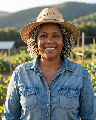 Portrait of Brenda, a 59-year-old farmer from Charleston area, WV