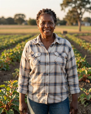 Portrait of Angela, a 52-year-old farmer from Goldsboro, NC