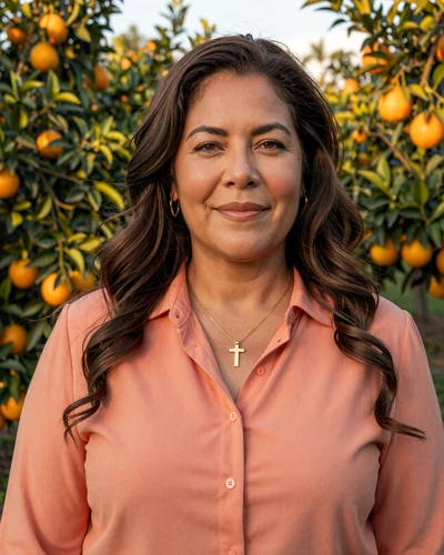 Portrait of Yolanda, a 51-year-old farmer from Lake Wales, FL