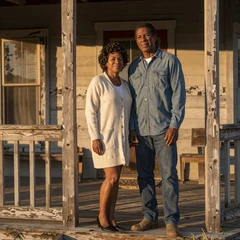 Golden-hour photo of Loretta & Terrance