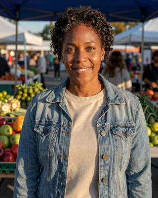 Portrait of Teresa, a 48-year-old farmer from Orrville area, OH
