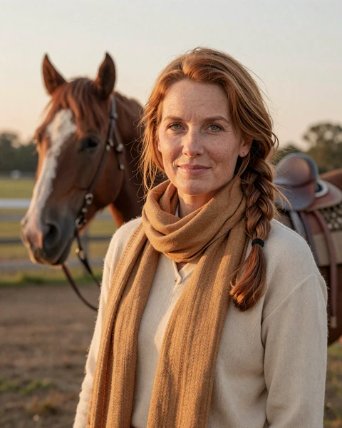 Portrait of Bethany, a 52-year-old farmer from Franklin, TN