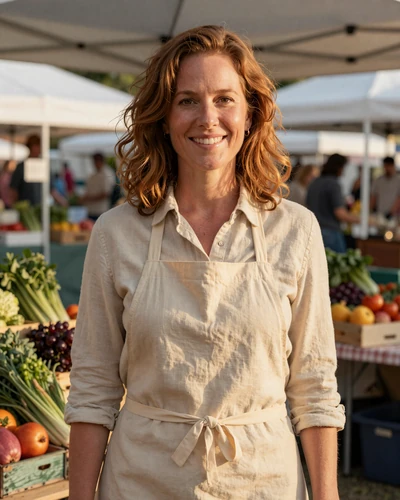Portrait of Caroline, a 47-year-old farmer from Petaluma, CA