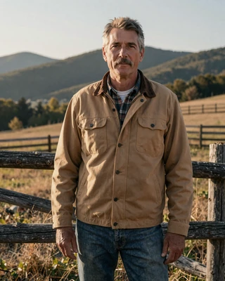Portrait of Wade, a 58-year-old farmer from Elkins, WV