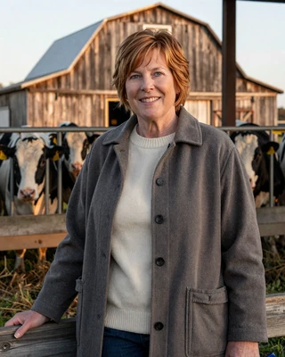 Portrait of Linda, a 58-year-old farmer from Finger Lakes, NY