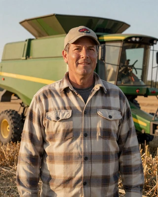 Portrait of Tom, a 57-year-old farmer from Cape Girardeau, MO