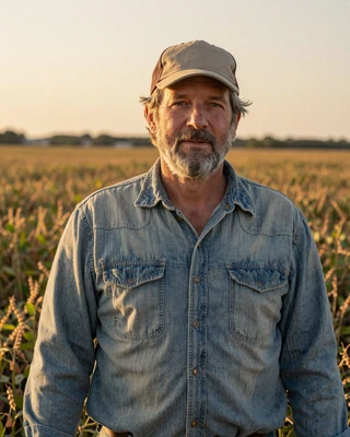 Portrait of Dale, a 60-year-old farmer from Kirksville, MO