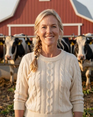 Portrait of Karin, a 52-year-old farmer from St. Cloud, MN