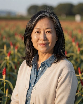 Portrait of Hannah, a 52-year-old farmer from Vineland, NJ