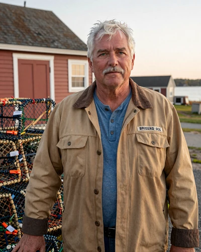 Portrait of David, a 64-year-old farmer from Belfast, ME
