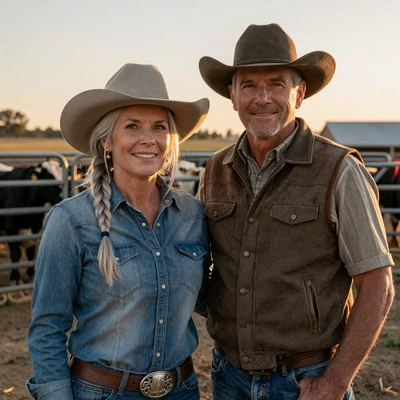 Golden-hour photo of Darlene & Reese