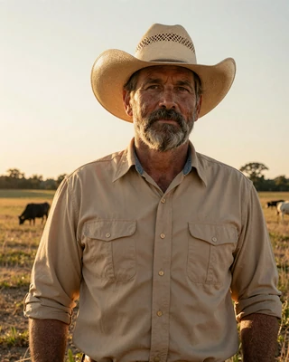 Portrait of Wes, a 59-year-old farmer from Demopolis, AL