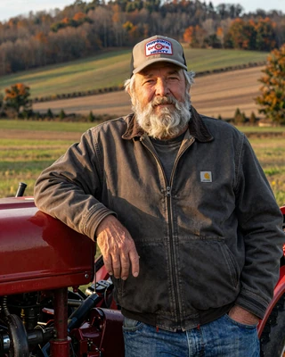 Portrait of Cletus, a 64-year-old farmer from Wheeling, WV