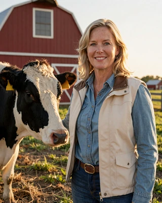 Portrait of Karen, a 53-year-old farmer from Madison area, WI