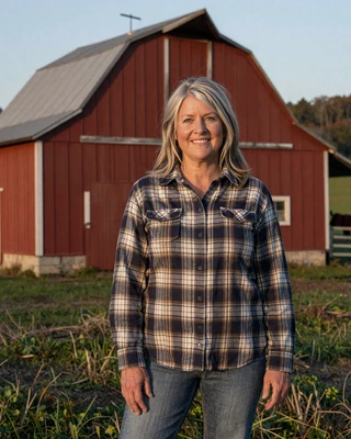 Portrait of Loretta, a 56-year-old farmer from Lewisburg, WV