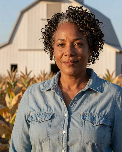Portrait of Brenda, a 54-year-old farmer from Wilson, NC