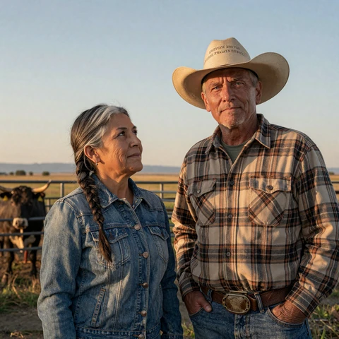 Golden-hour photo of Marta & Glen