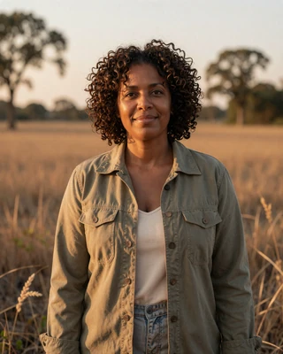 Portrait of Tasha, a 48-year-old farmer from Dothan, AL