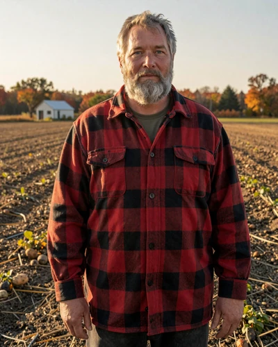 Portrait of Kenneth, a 62-year-old farmer from Caribou, ME