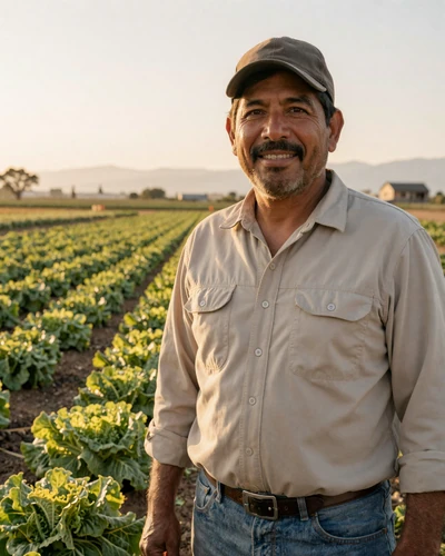 Portrait of Luis, a 49-year-old farmer from Salinas, CA