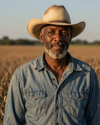 Portrait of Marcus, a 54-year-old farmer from Pine Bluff, AR