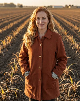 Portrait of Linnea, a 48-year-old farmer from Moorhead, MN