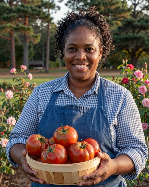 Portrait of Tasha, a 48-year-old farmer from Tyler, TX