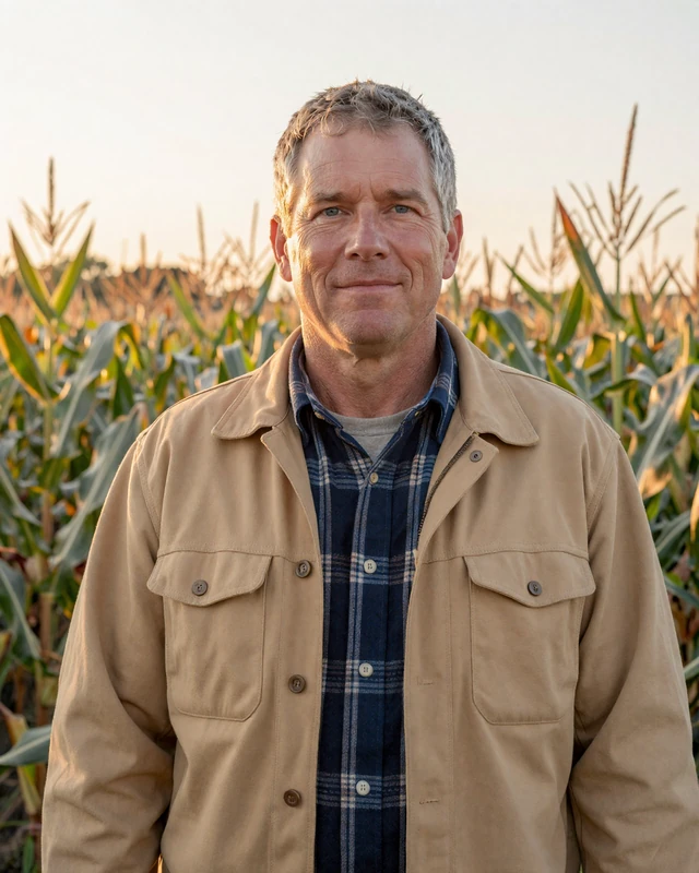 Portrait of Dale, a 54-year-old farmer from Lafayette, IN