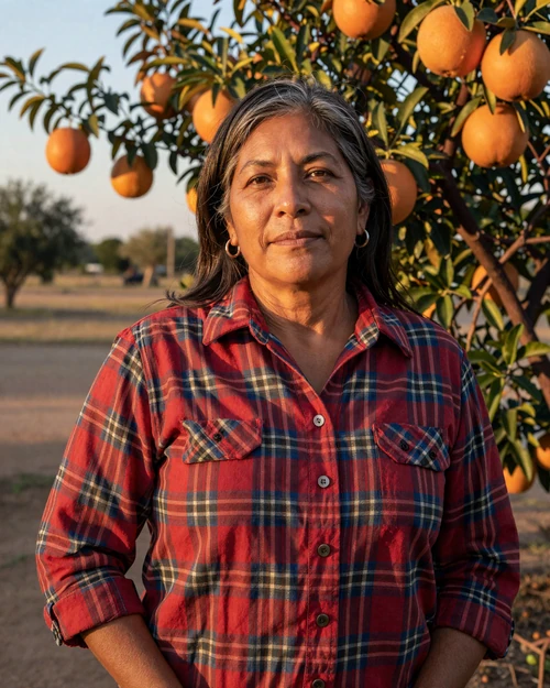 Portrait of Joelene, a 54-year-old farmer from South Texas, TX